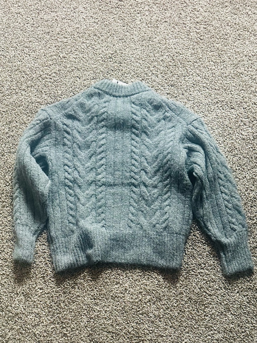 a new day Chunky Cabled Gray Sweater NWT Medium - Picture 5 of 7